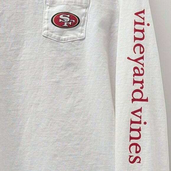 Vineyard Vines San Francisco 49ers Whale Helmet Long Sleeve T-Shirt - Picture 5 of 11